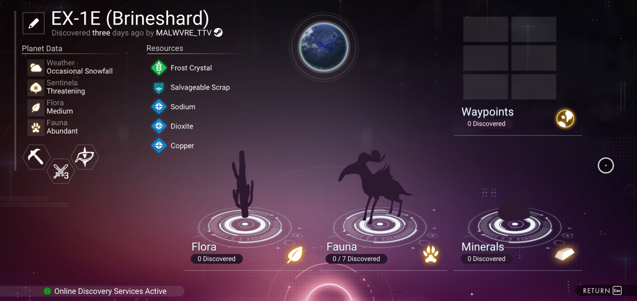 Brineshard primary discovery record