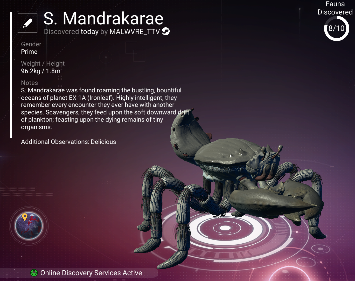 S. Mandrakarae scanner registry record