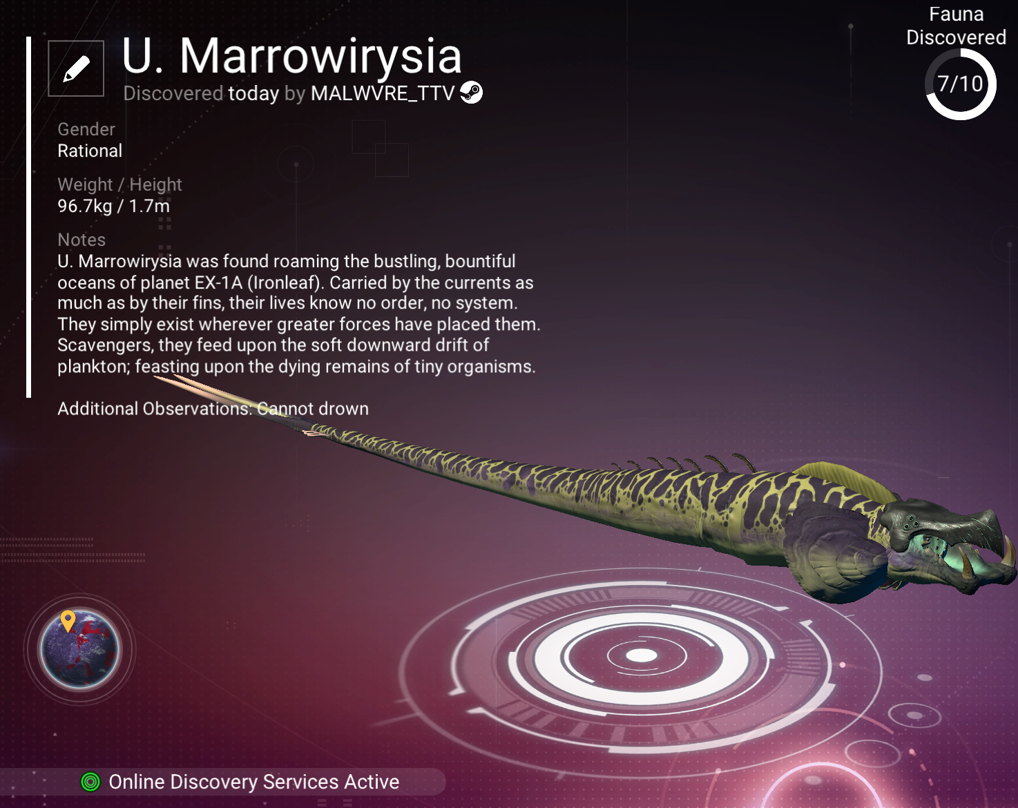 U. Marrowirysia scanner registry record