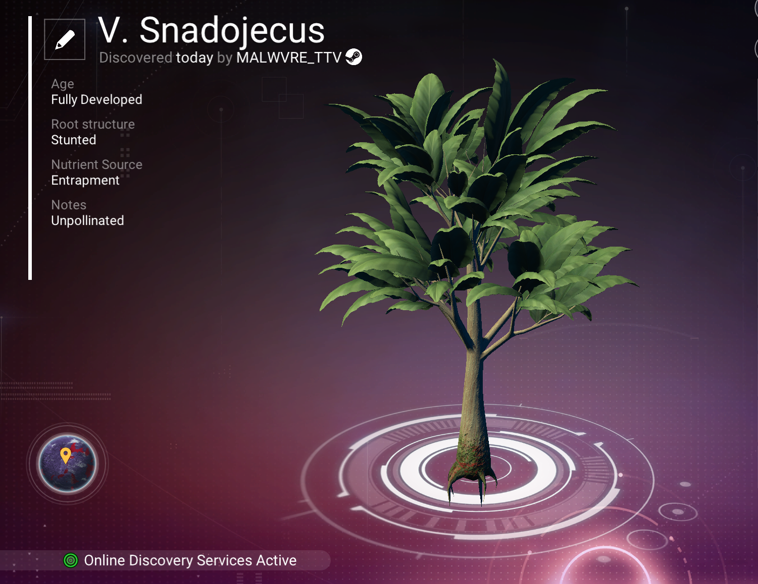 V. Snadojecus scanner registry record