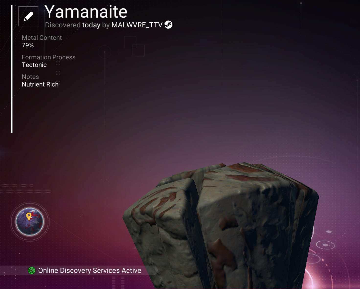 Yamanaite scanner registry record