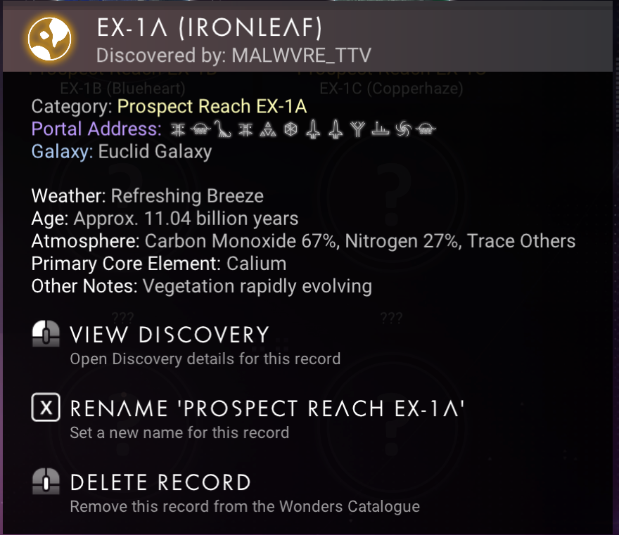 Ironleaf supplementary planetary record