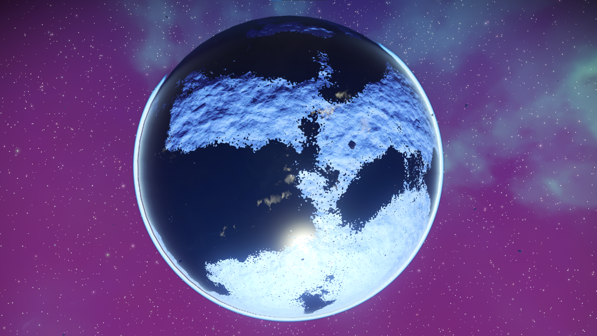Blueheart viewed from orbit