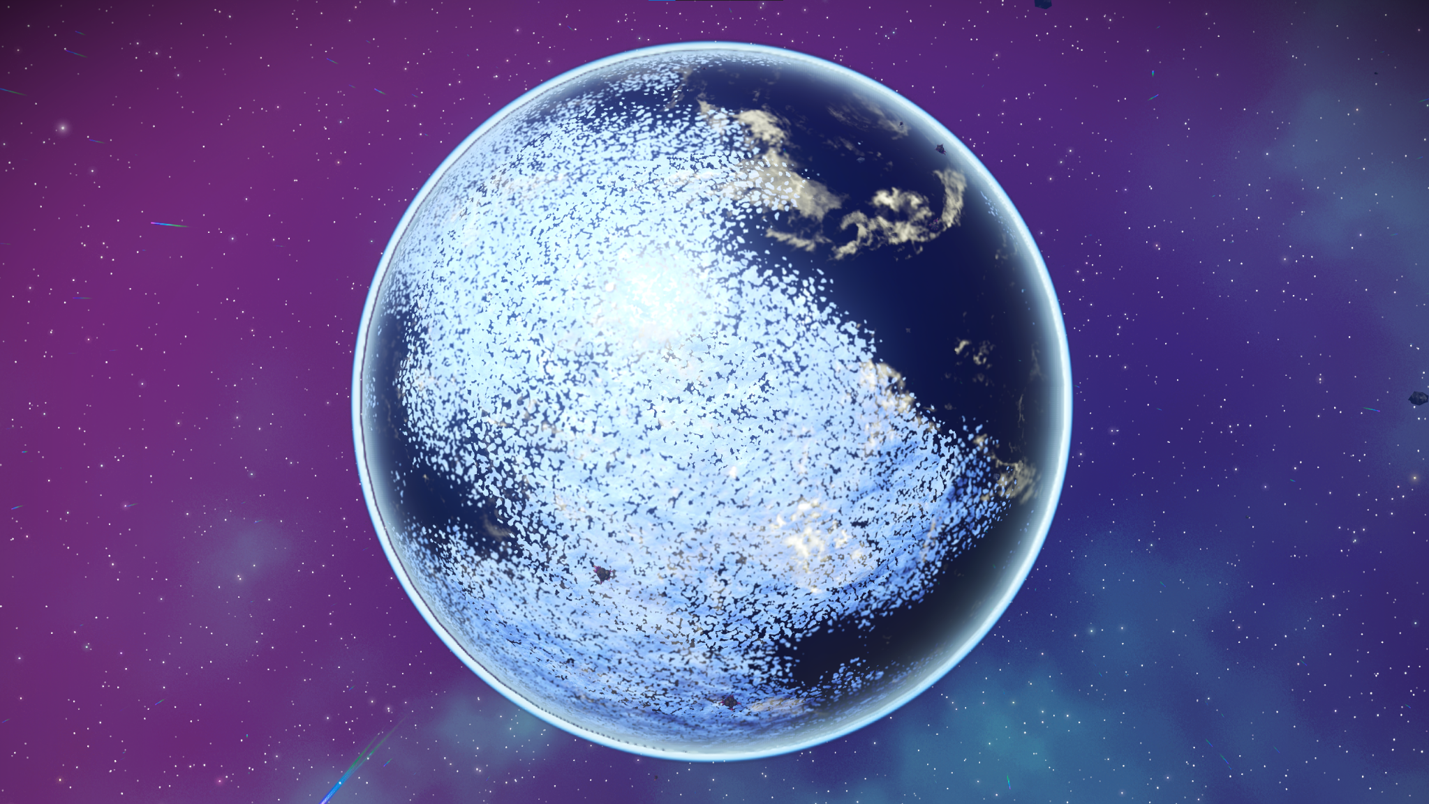 Brineshard viewed from orbit